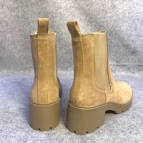 Steve Madden Chelsea Pull On Ankle Boot In Suede Camel, Women’s Size 7.5 - Picture 3 of 10